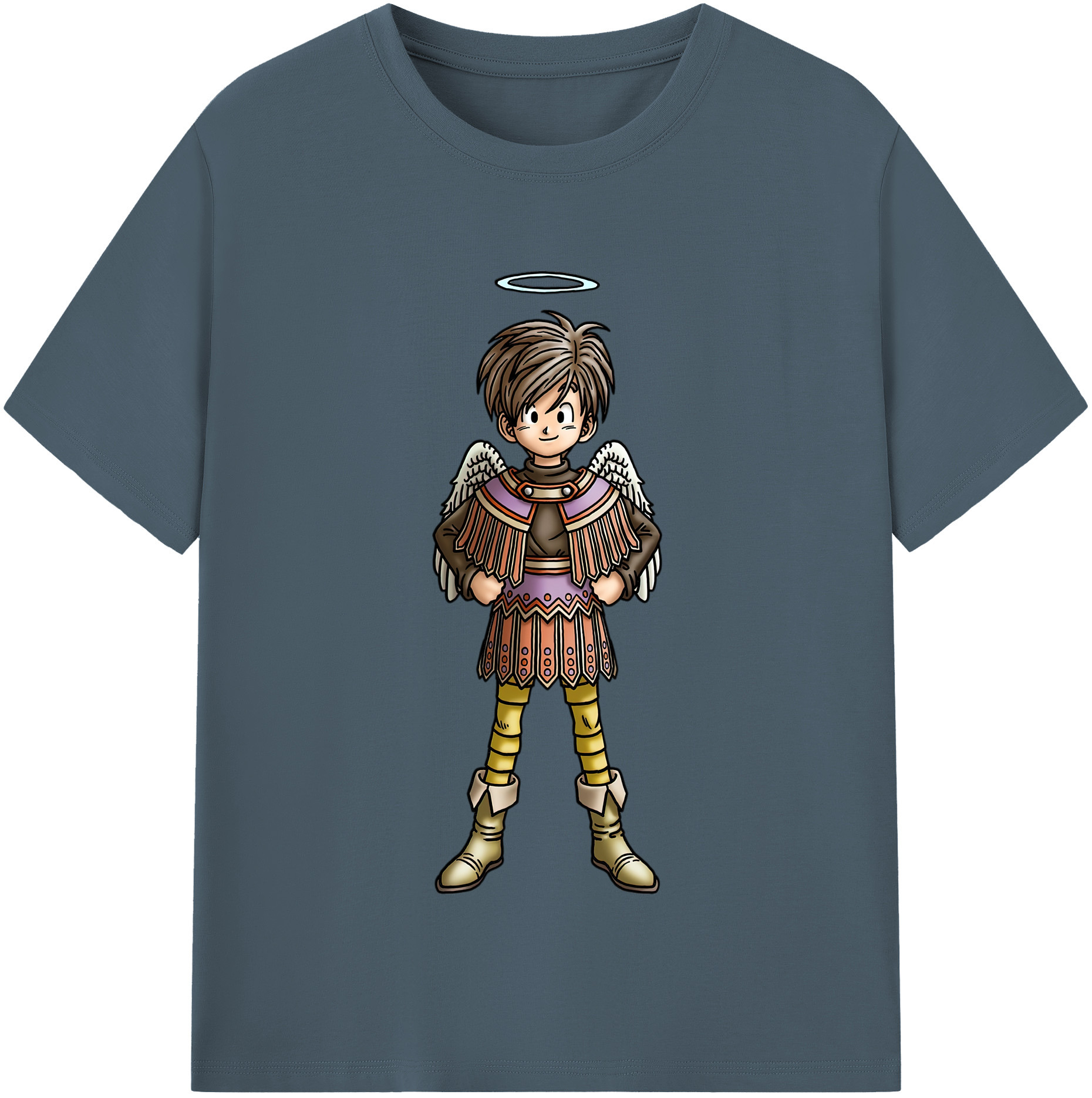 （画像用） ドラゴンクエスト Doragon Kuesuto Dragon Quest 綿100％半袖Tシャツ（フロントプリント）